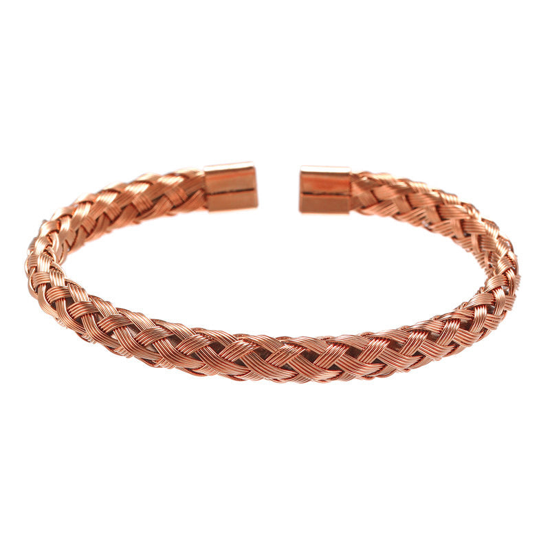 Minimalist Titanium Steel Rope Chain Open Cuff Bracelet Unisex