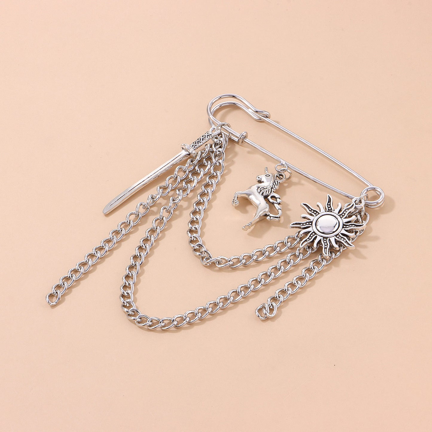 Punk Animal Alloy Brooch Fashionable Unisex Pin Jewelry for Men Women
