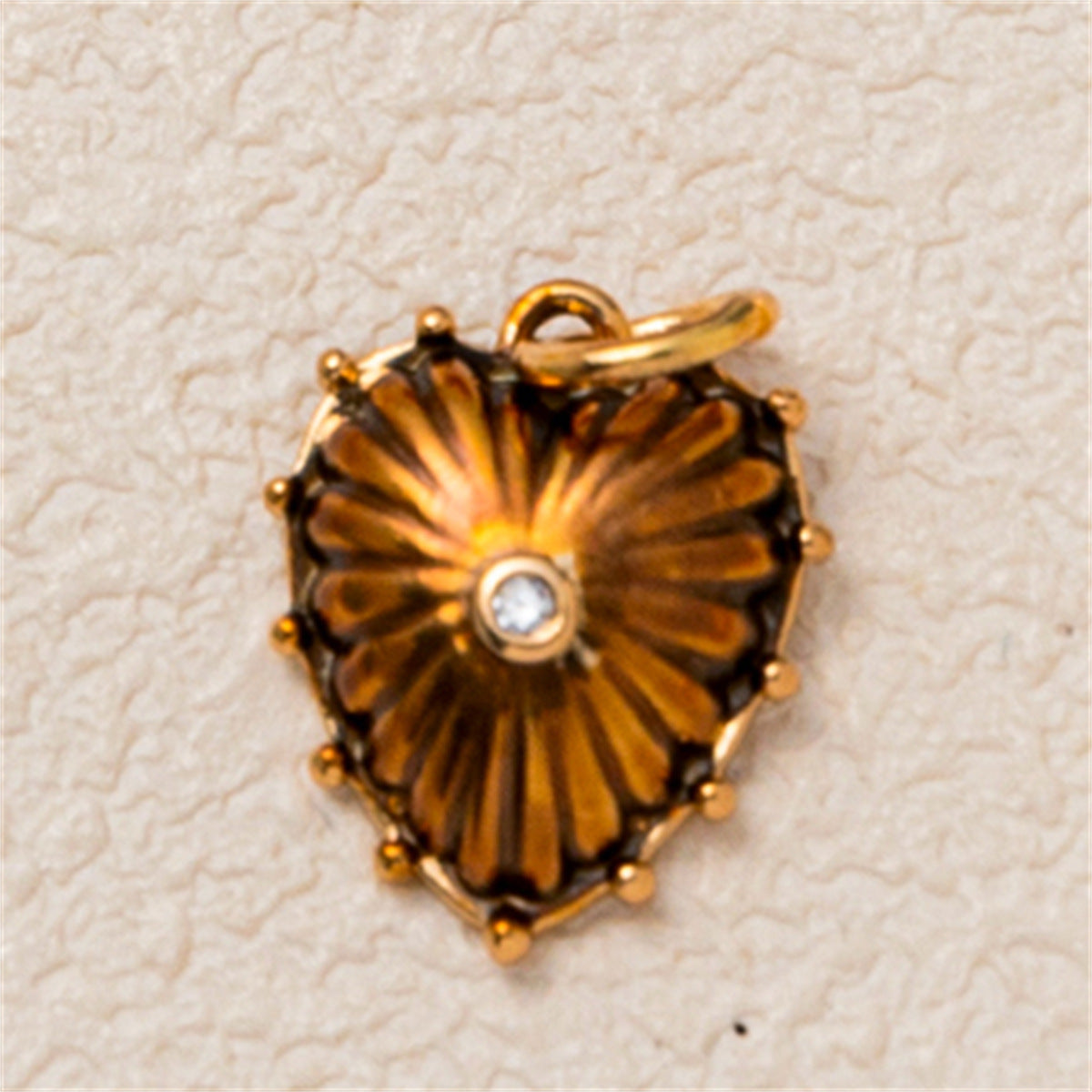 Minimalist Floral Pattern Brass PVD Plated Charm Bar
