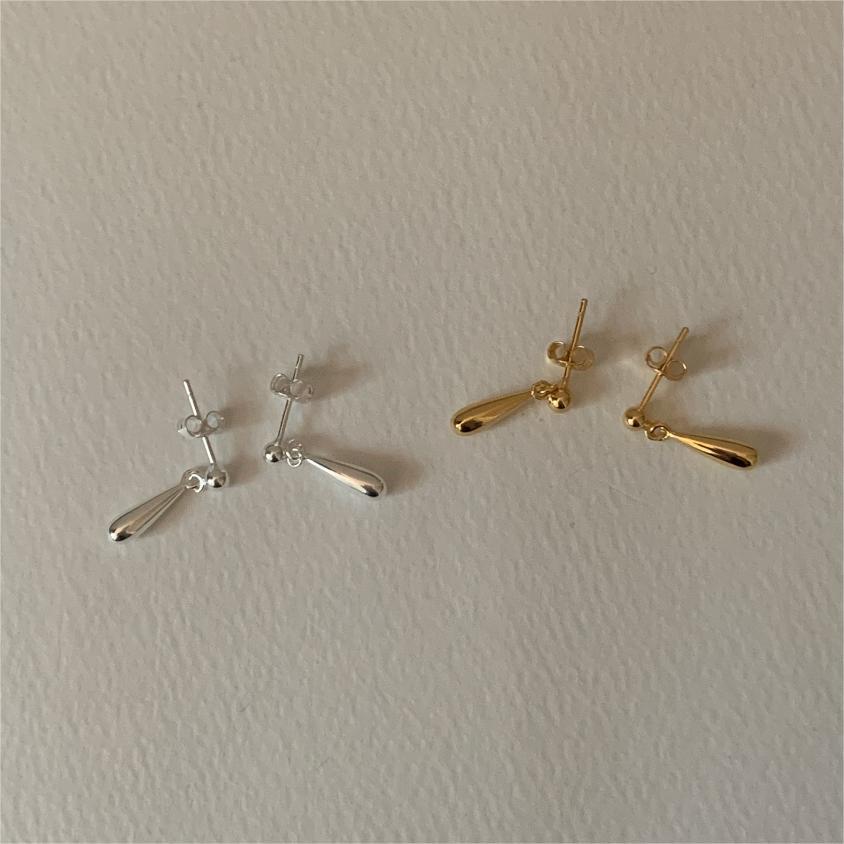Pendientes Colgantes Geométricos Minimalistas en Plata de Ley 925 con Baño para Mujer
