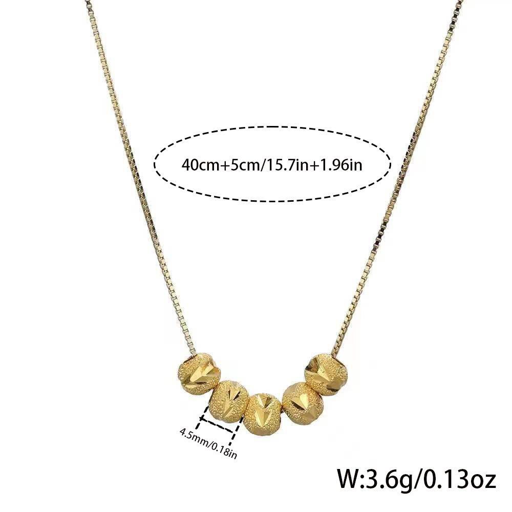 Elegant Geometric Round Stainless Steel PVD Necklace for Women