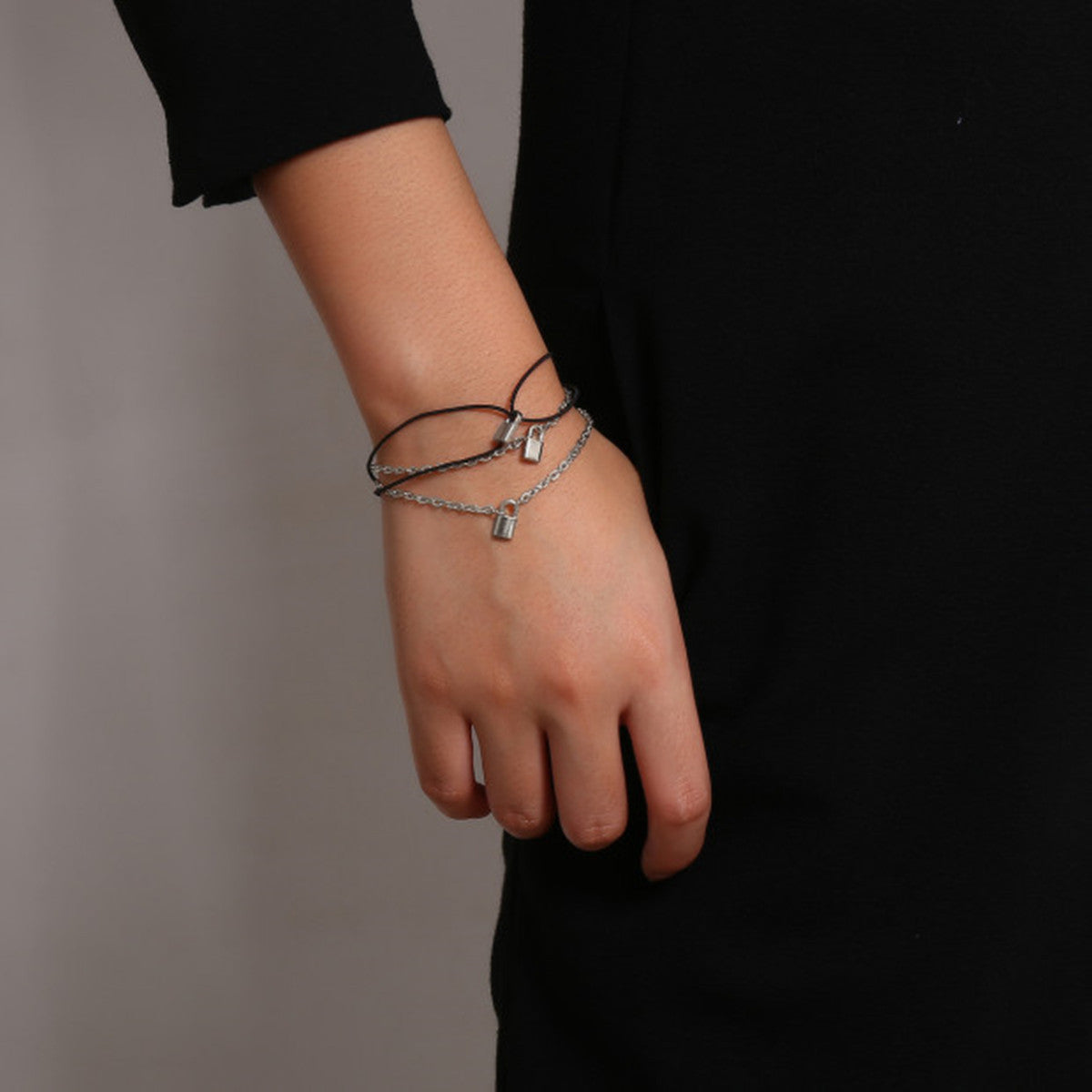 Bracciale pendente geometrico vintage da donna in lega placcata, gioielli fatti a mano