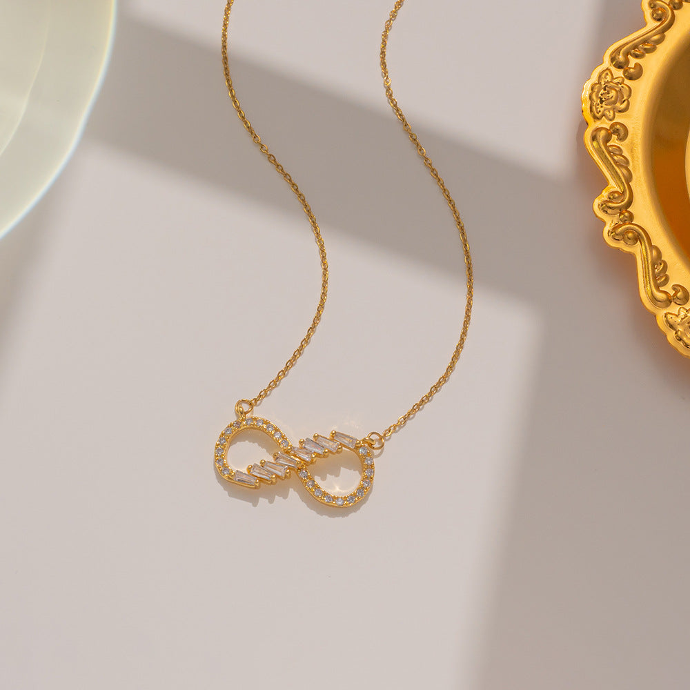 Minimalist Heart-Shaped Titanium Steel Necklace with Gold Plating for Women, Adjustable O-Chain Collarbone Jewelry Gift
