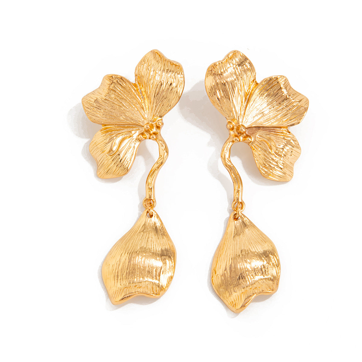 Elegant Alloy Plated Sunflower Floral Earrings for Women