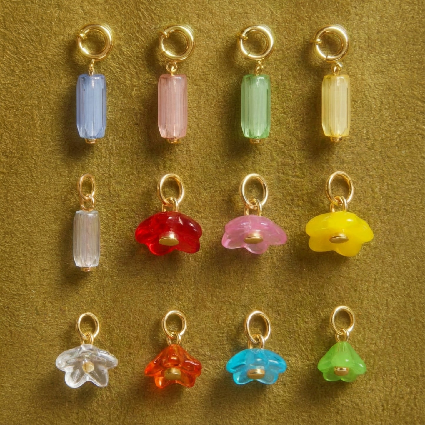 Vintage Stainless Steel PVD Gold Plated Natural Stone Pendant Charm Bar for Women