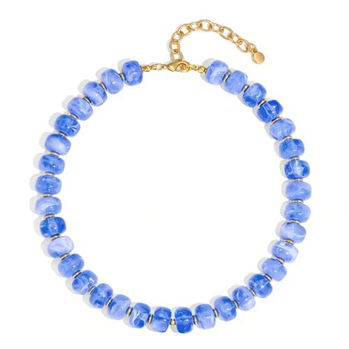 Vintage Bohemian Heart Resin Acrylic Pendant Necklace for Women