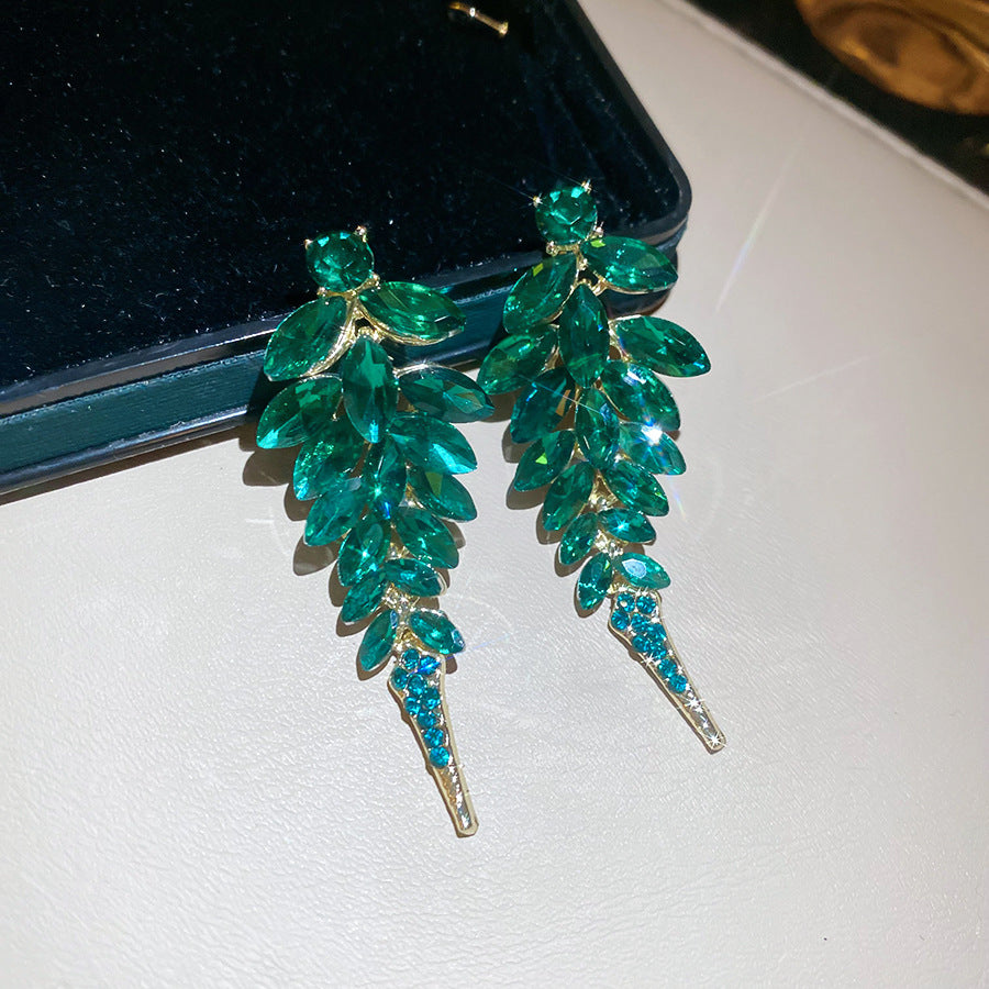 Orecchini a perno da donna geometrici eleganti rotondi con strass in lega con perni in acciaio