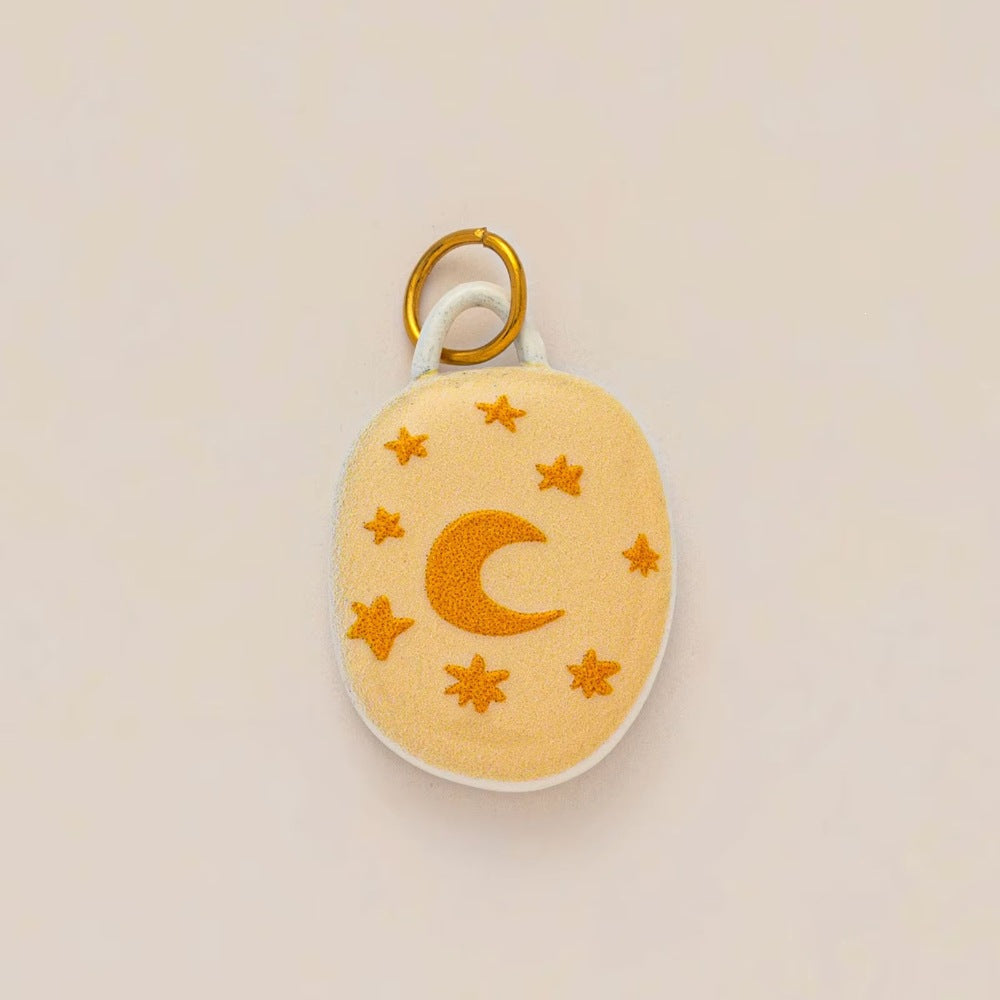 Vintage Rainbow Star Moon Plated Brass Shoe Charm