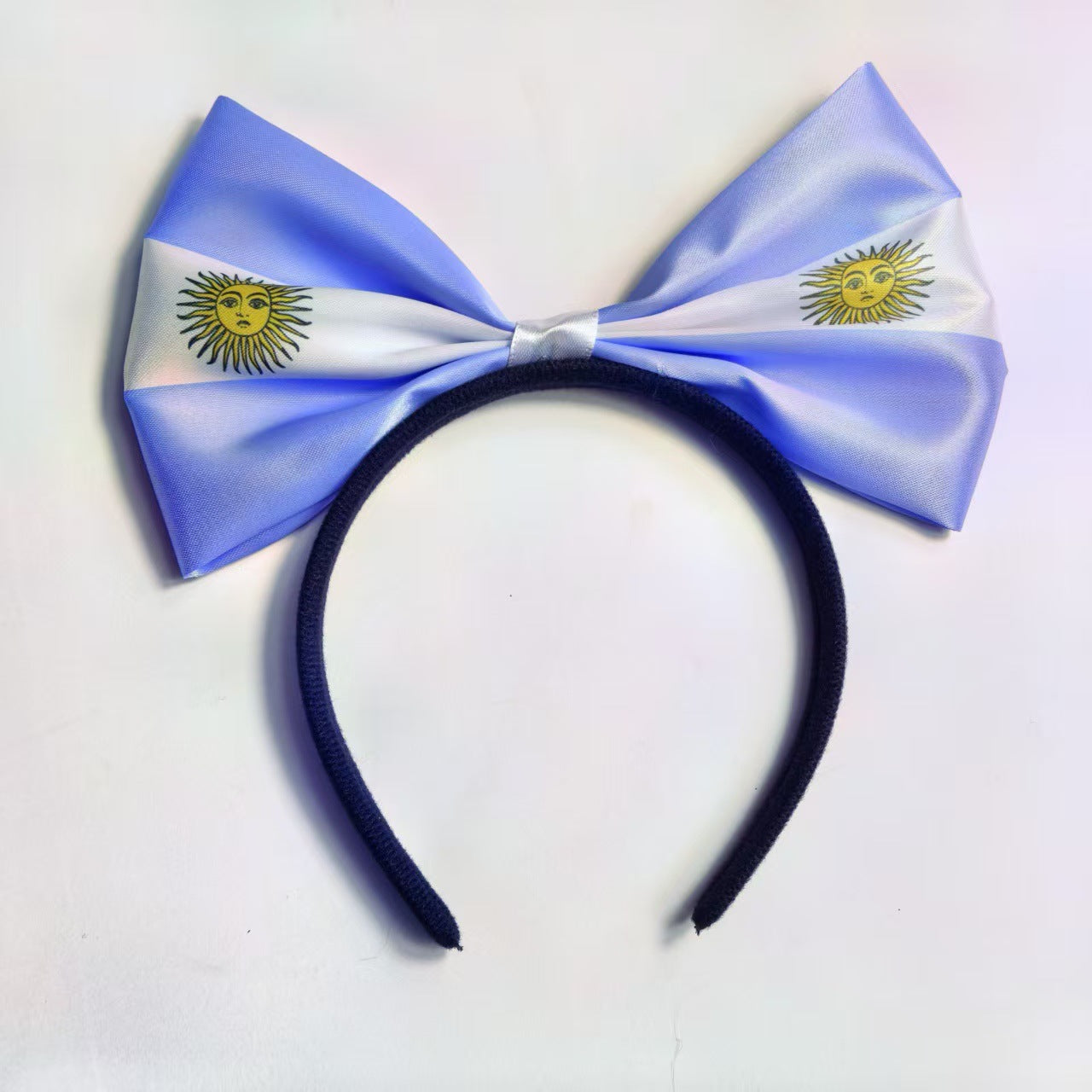 World Cup National Flag Bow Headband Resin Hair Accessory for Soccer Party