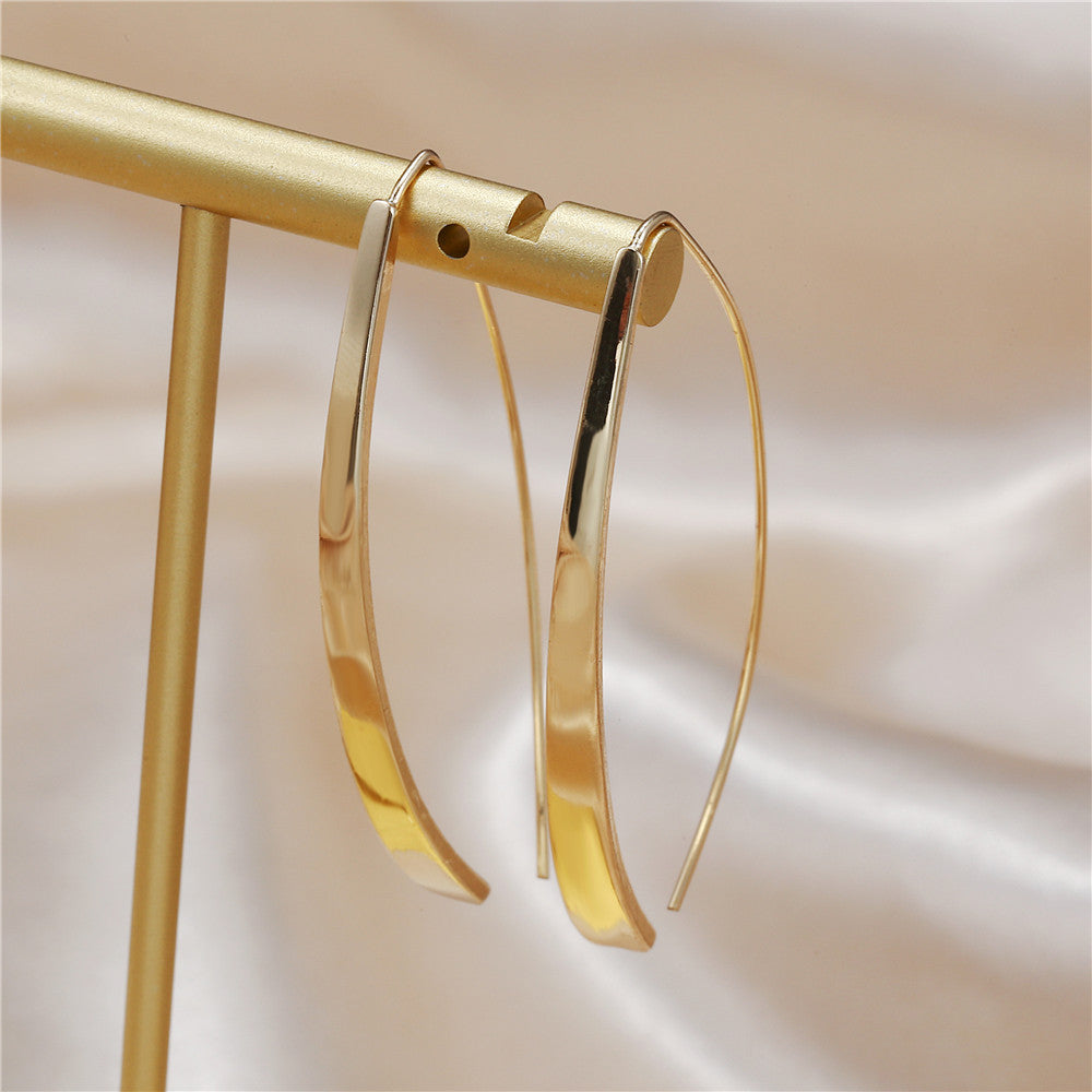 Minimalist Casual Geometric Round Brass Plated Hook Earrings