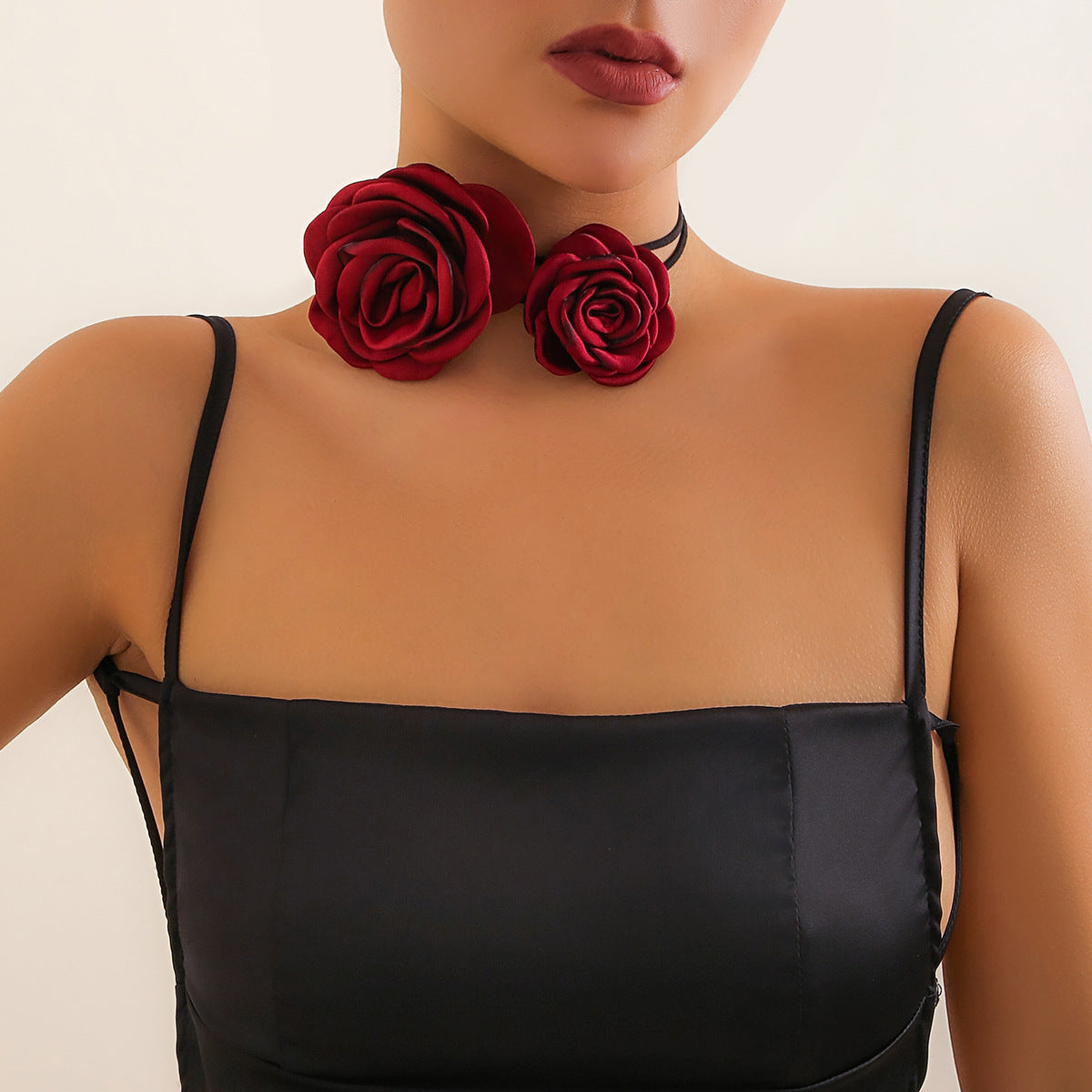 Vintage Floral Velvet Choker Necklace for Women