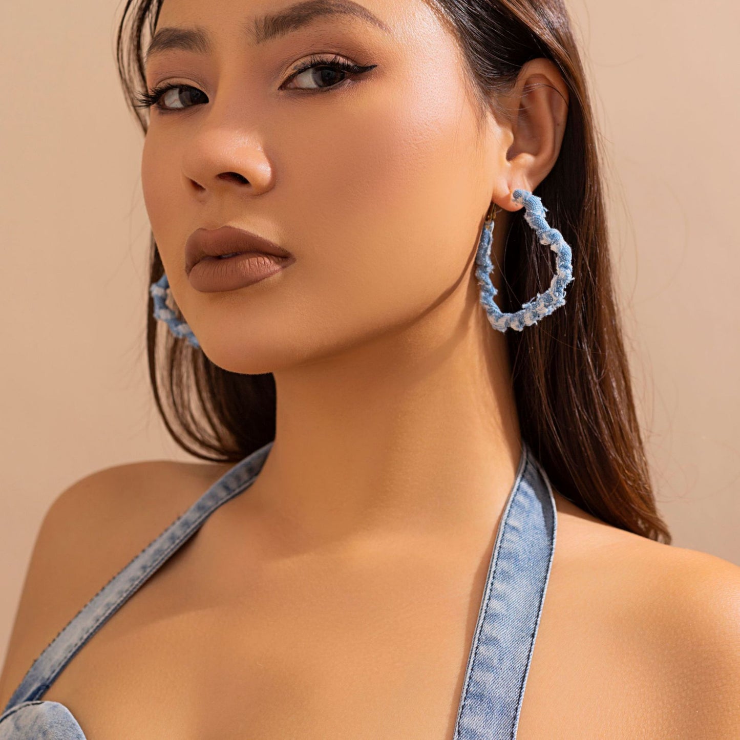 Minimalist Wraparound Circular Hoop Earrings for Women in Metal Alloy with Handcrafted Finish