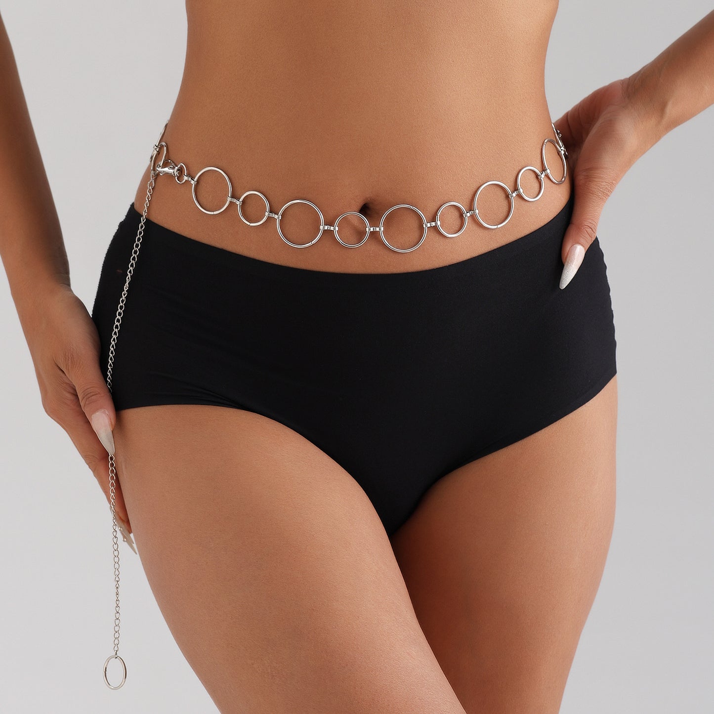 Punk Style Metal Waist Chain for Women Adjustable Decorative Belt for Shirts Dresses T-Shirts and Pants