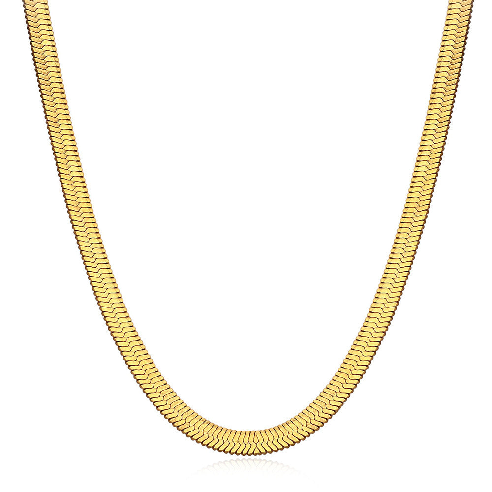 Collar de Acero Inoxidable con Colgante Geométrico de Acero Titanio y Acentos de Perlas Simuladas, Cadena Electrochapada para Mujer