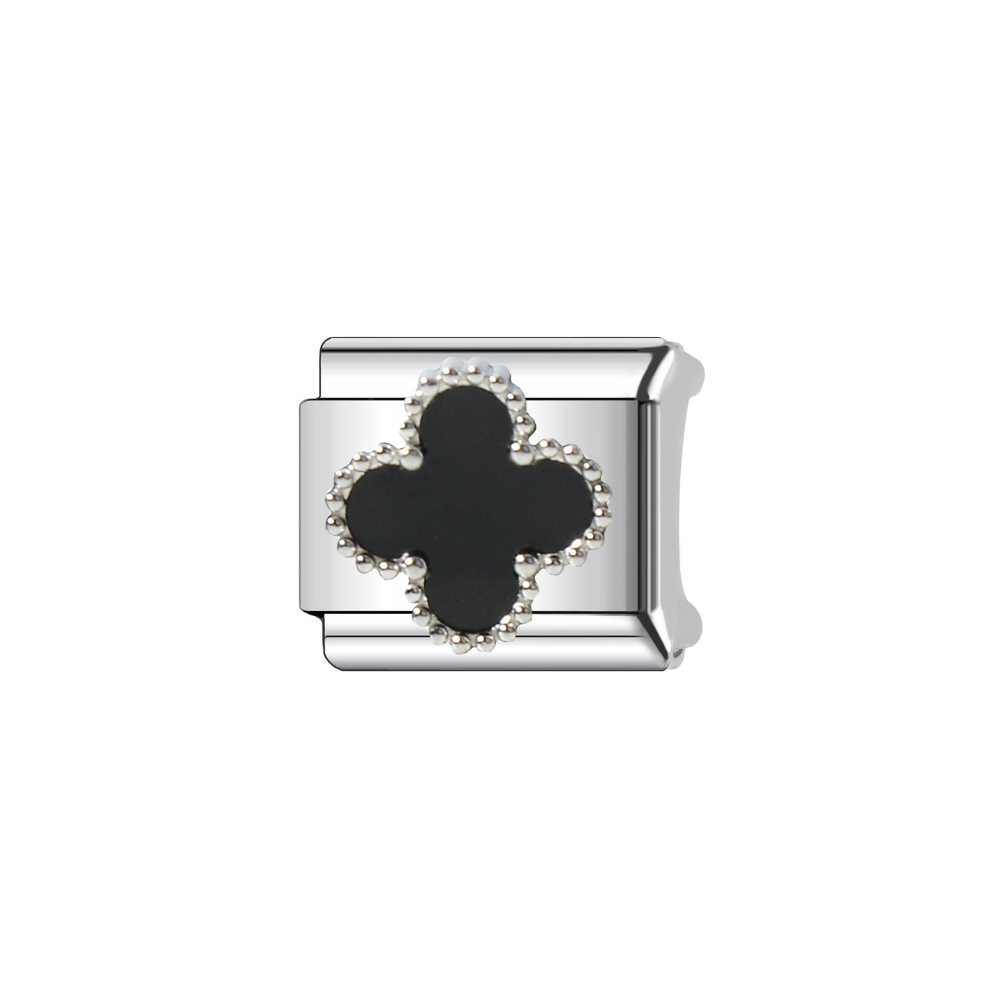 Pulsera de barra con dije floral de acero inoxidable chapado en aceite "Sweet Drip"