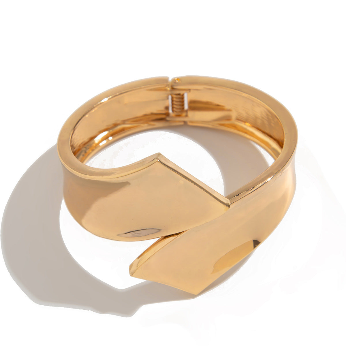 Bracciale geometrico minimalista in lega a forma di serpente con chiusura a molla da donna