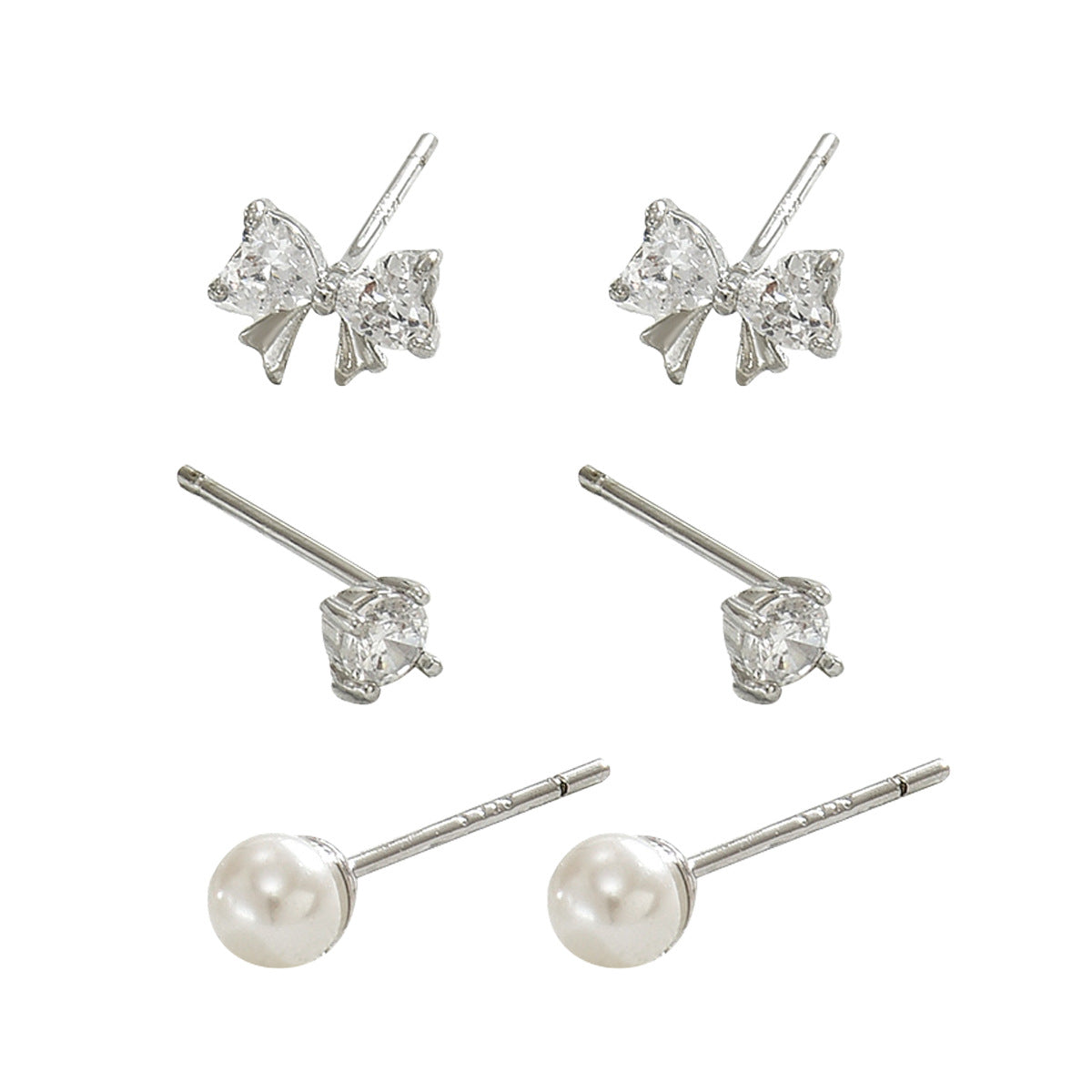 Pendientes de Cobre en Forma de Lazo, Sencillos y Dulces, con Circonitas Cúbicas para Mujer