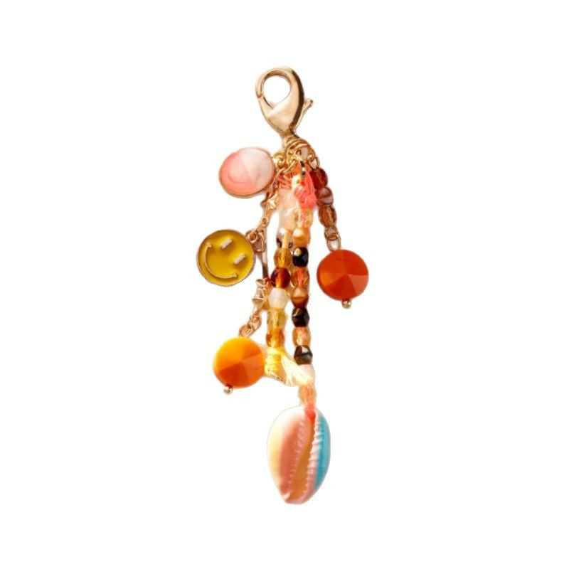 Colorful Fish Shell Sea Snail Animal Charm Brass Plated Pendant