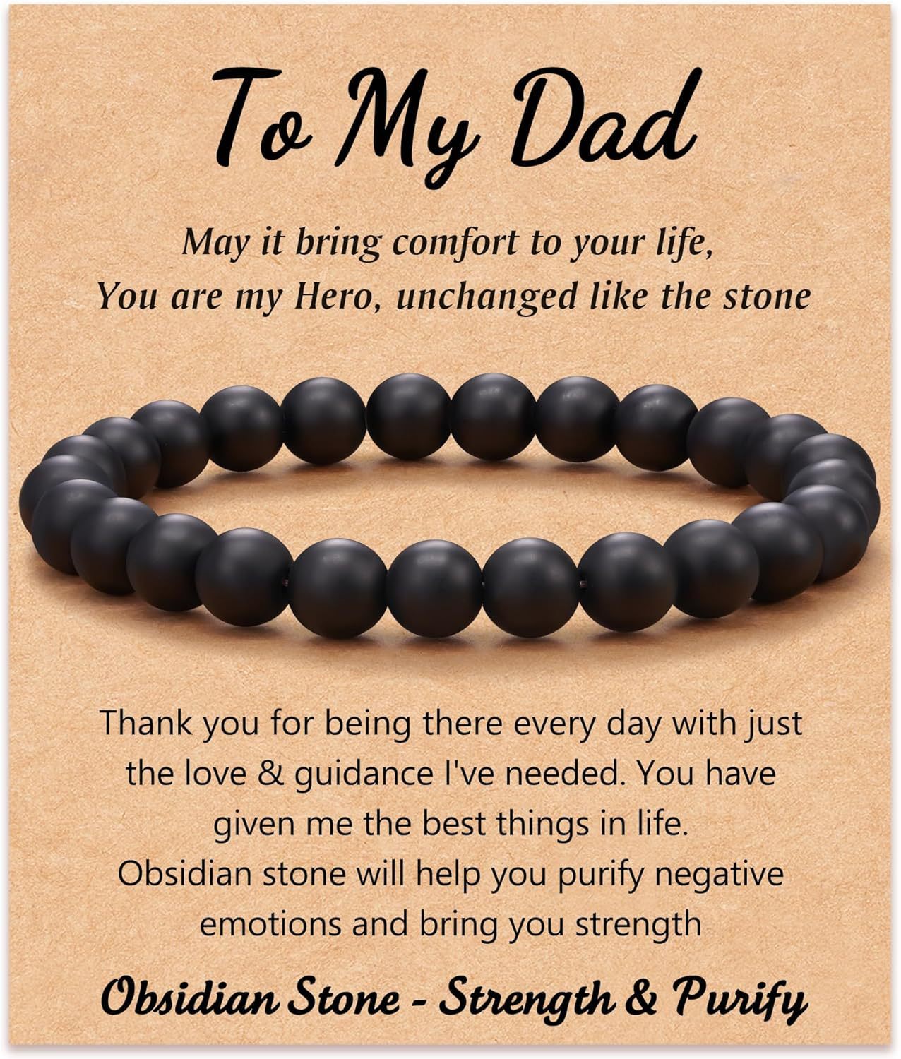Men's Geometric Round Agate Beaded Bracelet