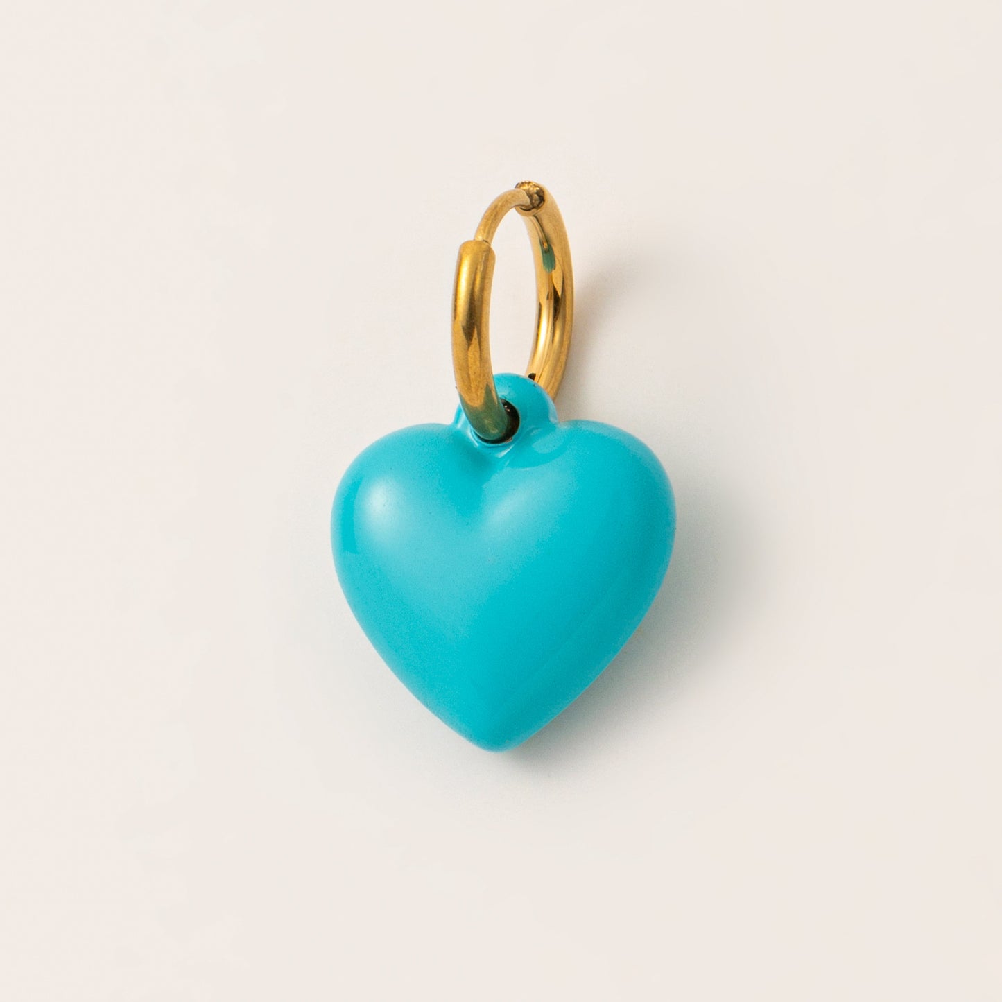 Vintage 18K Gold Plated Heart Stainless Steel PVD Charm Bar