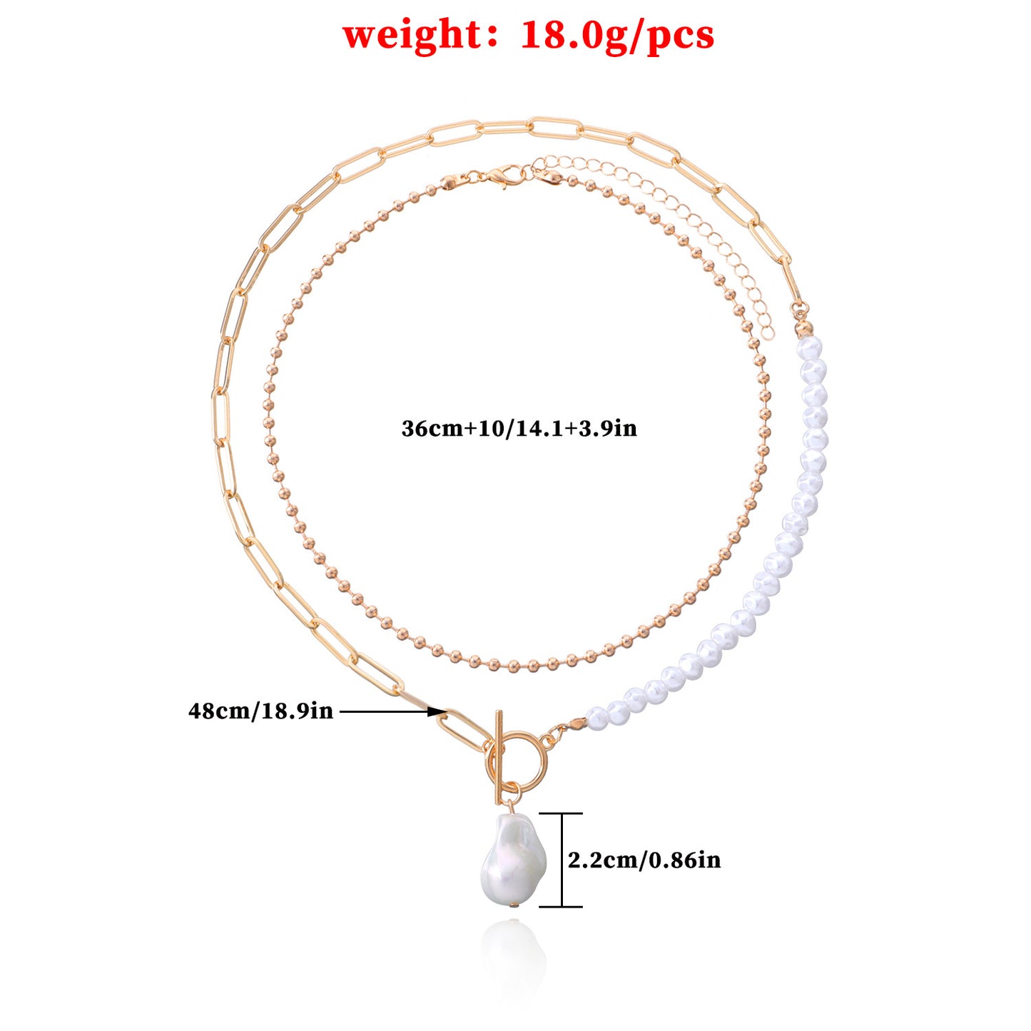 Geometric Short Pendant Necklace for Women Alloy Ball Chain with Mother of Pearl Inlay