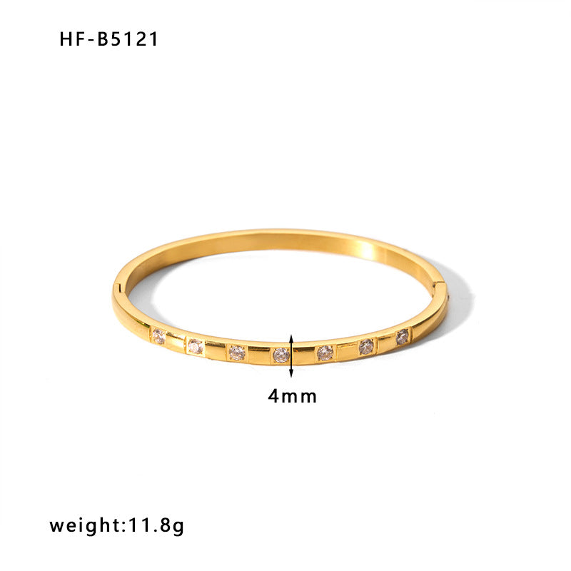 Fashionable 18K Gold Plated Stainless Steel Irregular Star Bracelet for Women