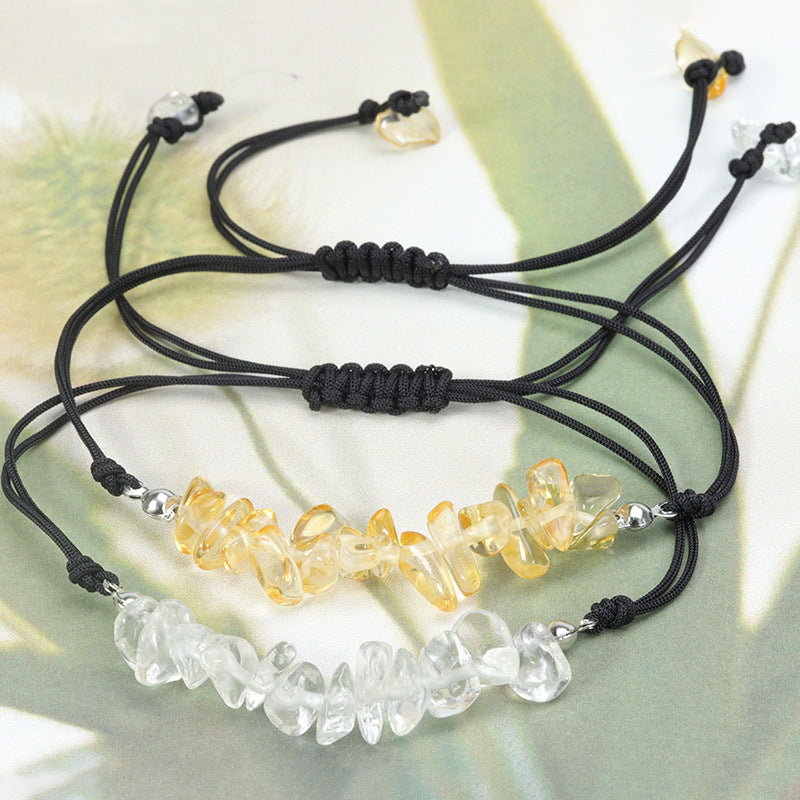Elegant Geometric Crystal Beaded Bracelet Unisex Handmade Stone Jewelry