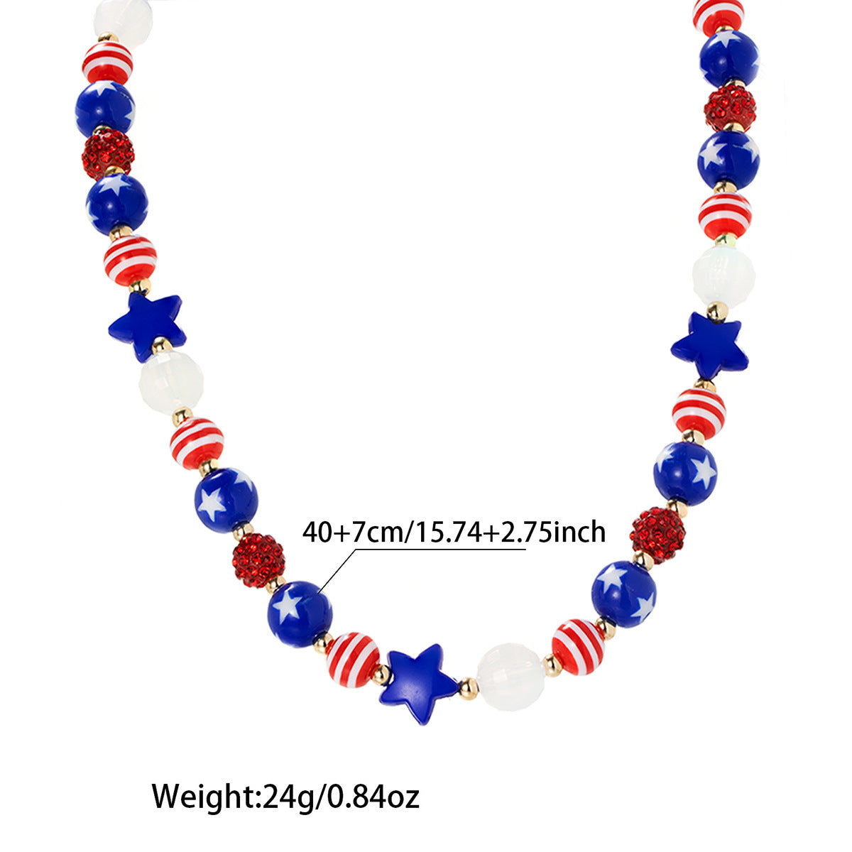 Fashion Geometric Star Acrylic Elastic Necklace for Women