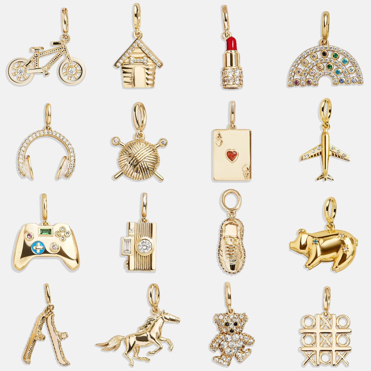 18K Gold Plated Stainless Steel Charm Bar for DIY Bag Pendant and Brooch Accessories