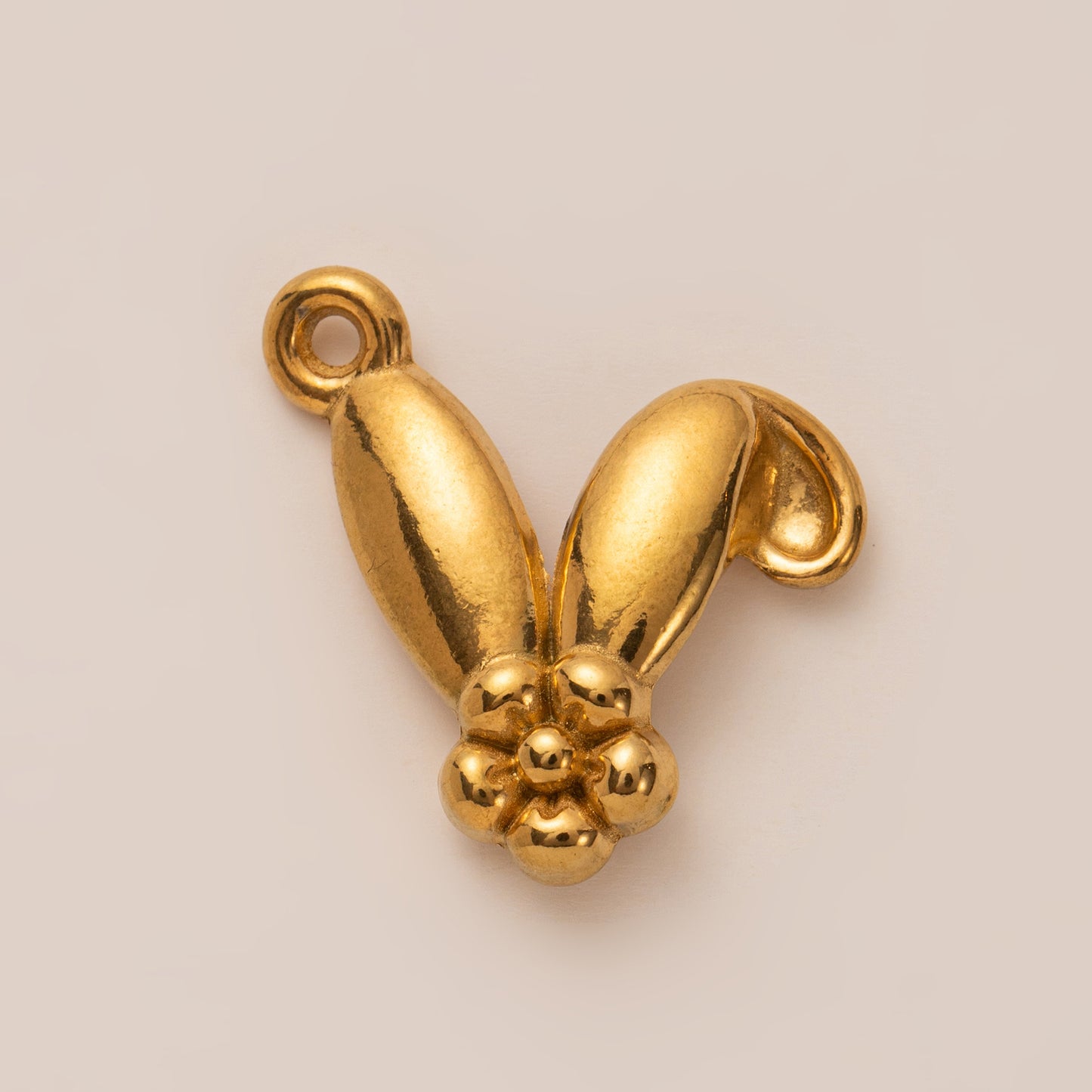 Vintage 18K Gold Plated Stainless Steel Animal Pendant Charm Bar with Ball Chain