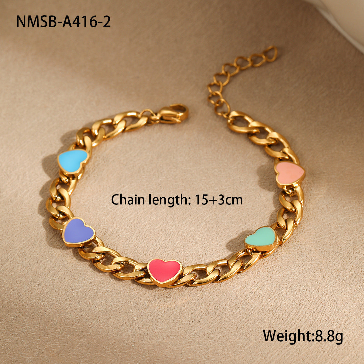 Fashionable Heart-Shaped Stainless Steel Necklace with 18K Gold Plating for Women, Minimalist Geometric Pendant on Standard Chain