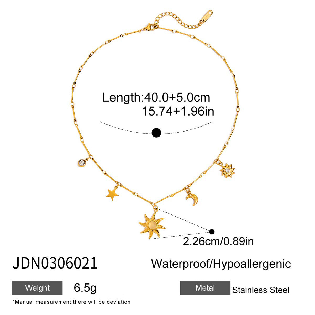 Bracciale Minimalista a Forma di Sole in Acciaio Inossidabile con Finitura Placcata da Donna, Gioiello di Lusso Leggero