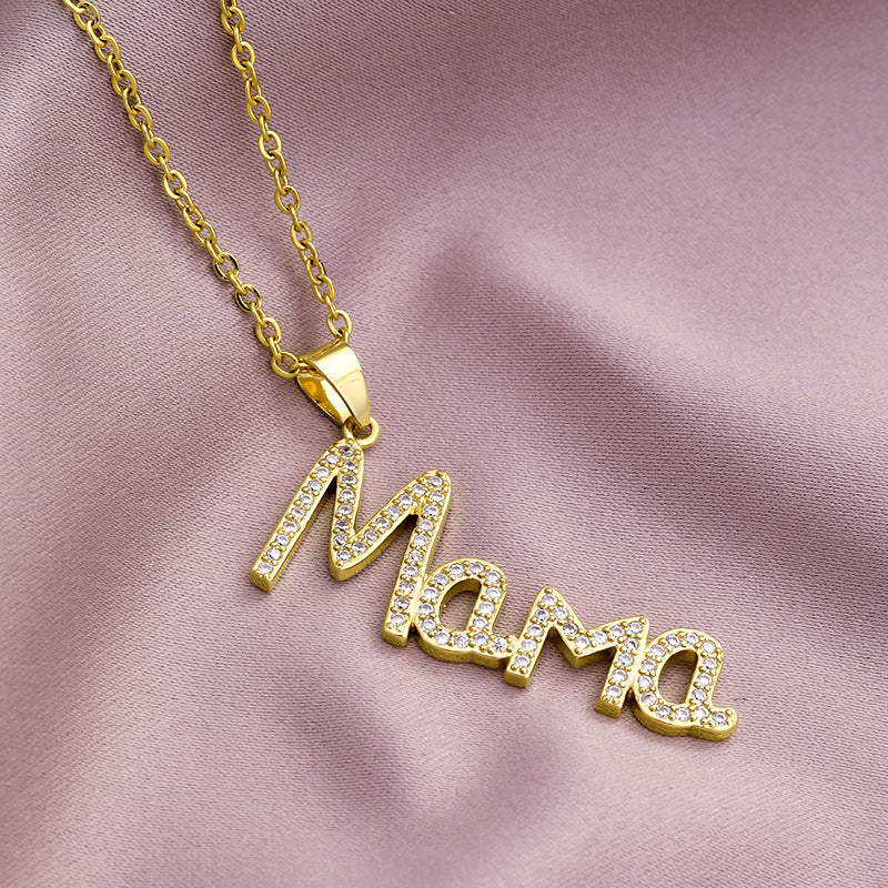 Elegante Collar con Colgante de Letra para Mujer, Cadena de Serpiente de Acero Inoxidable con Diseño Geométrico y Baño de Oro