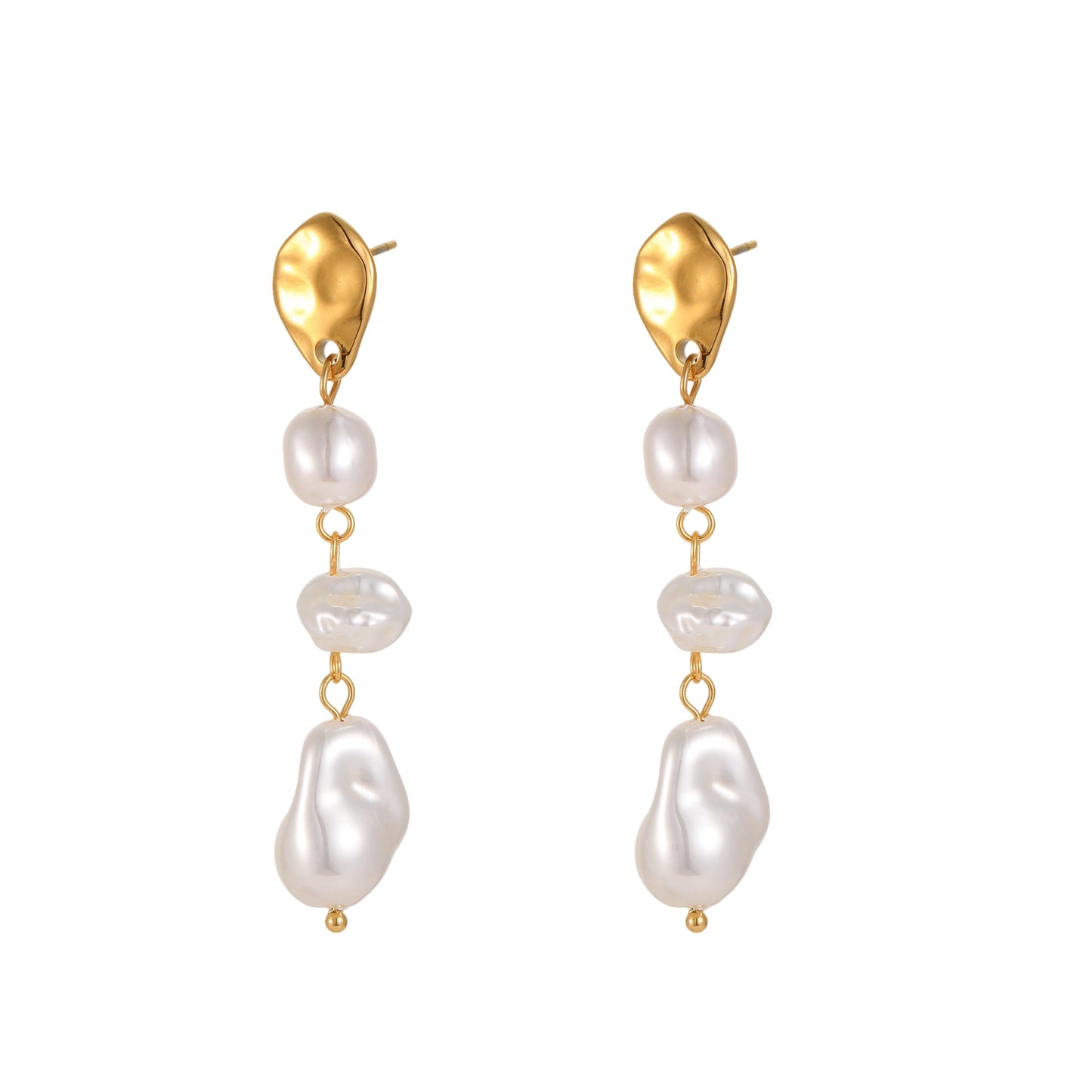 Orecchini da donna in acciaio inossidabile placcato oro 18 carati a forma di stella, geometrici, stile barocco vintage, gioielli di lusso alla moda