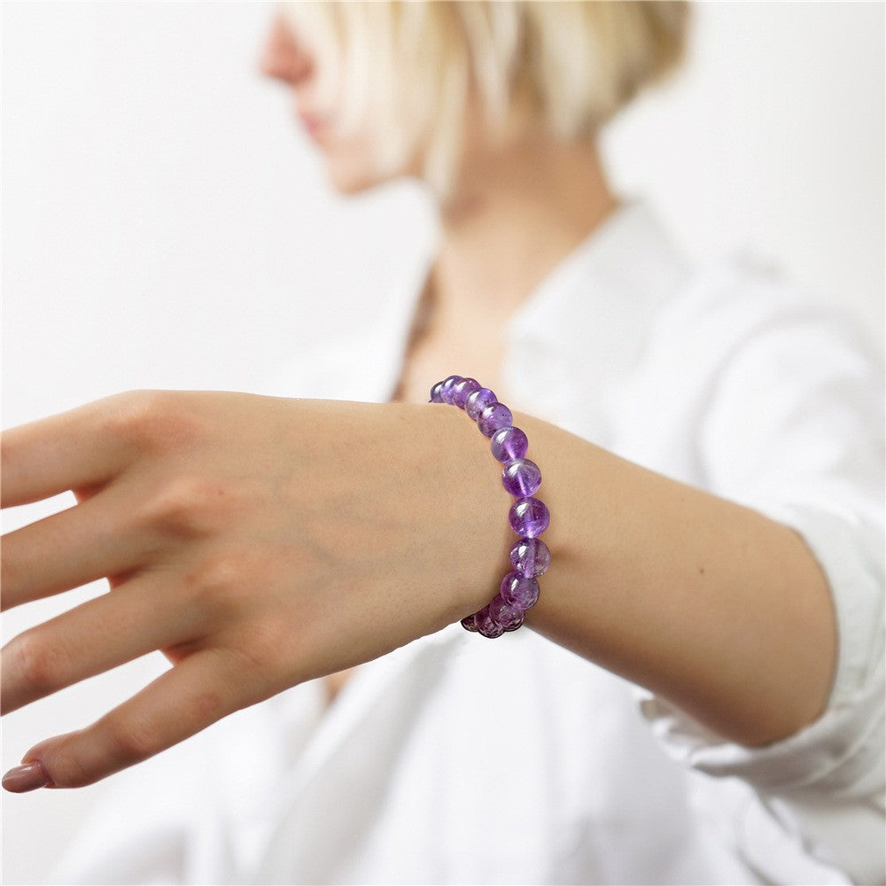 Vintage Minimalist Geometric Agate Beaded Bracelet Unisex Elastic String Handmade Jewelry