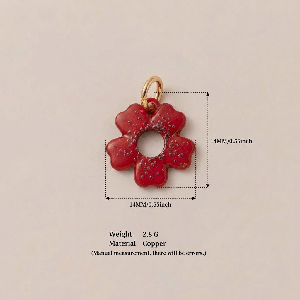 Casual Plated Brass Heart Charm Bar