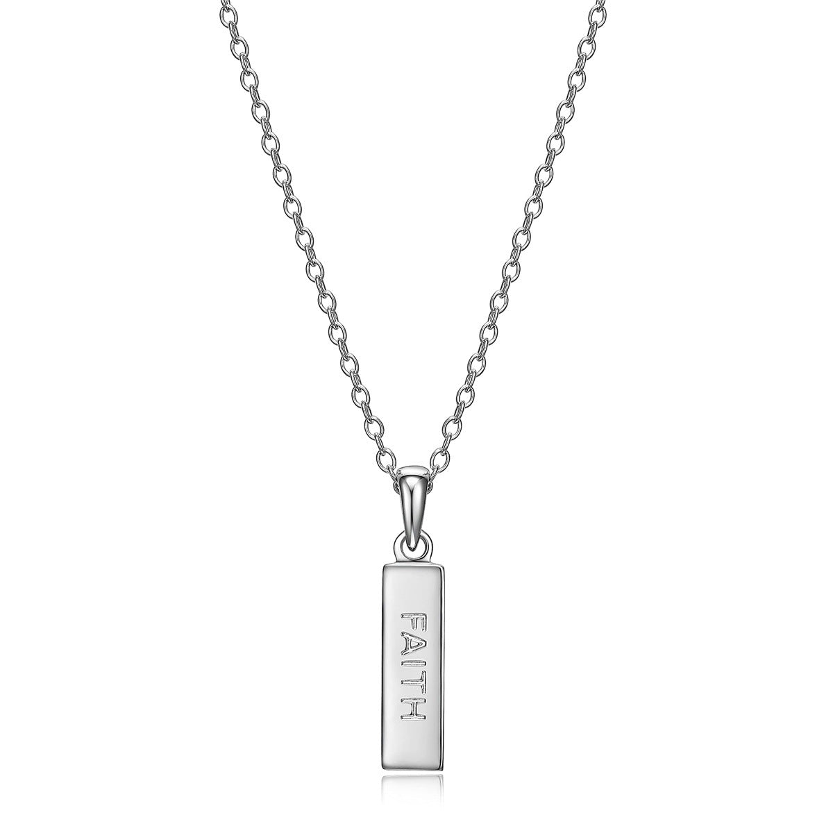 Minimalist Geometric Stainless Steel Pendant Necklace with Polished Titanium Steel Charm for Women