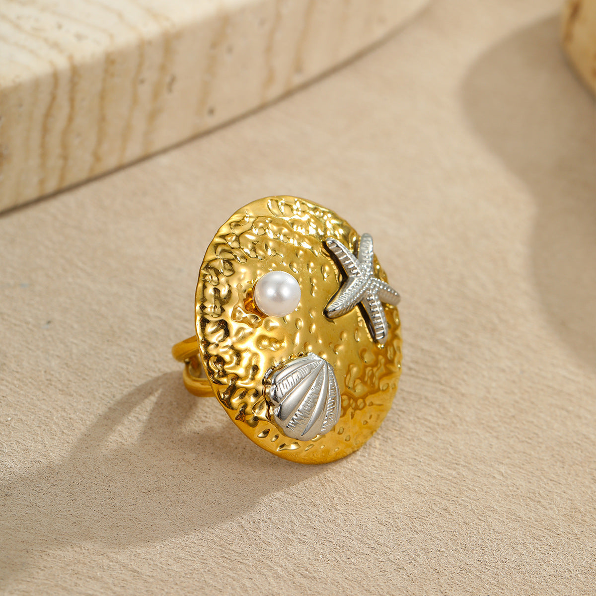 Fashionable Ocean-Inspired Stainless Steel Earrings with Shell and Starfish Motifs for Women