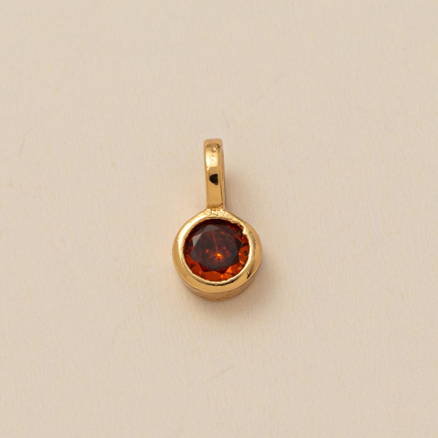 Floral Geometric Round Cubic Zirconia Brass Plated Pendant Charm Bar for Unisex