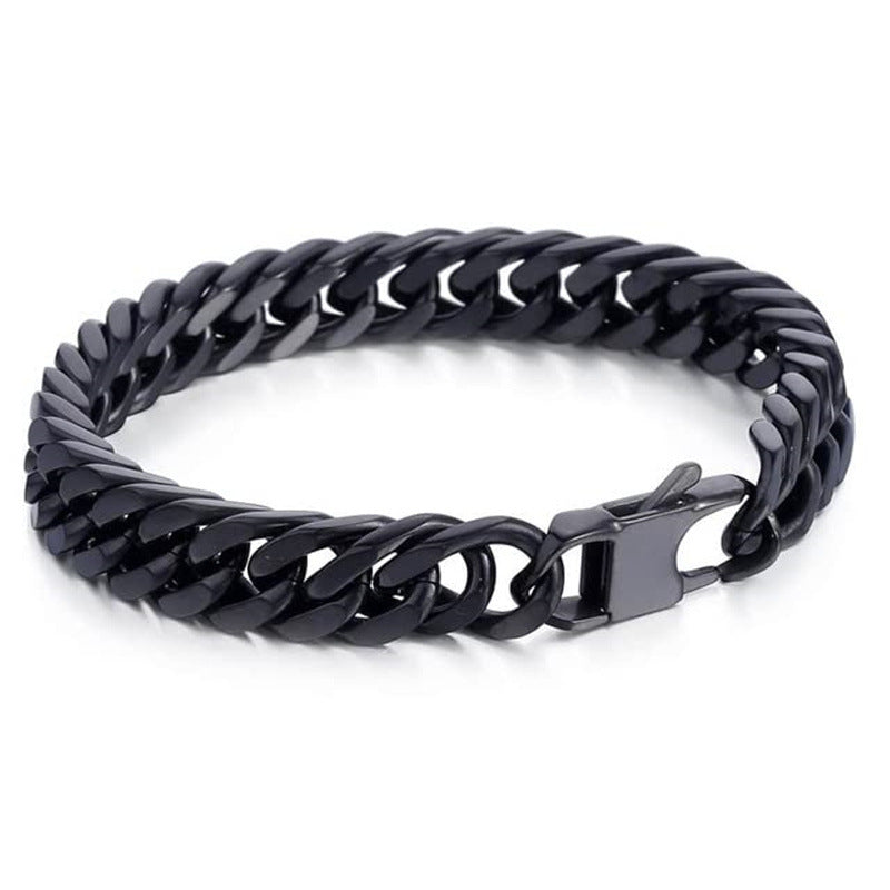 Bracciale da uomo geometrico in acciaio inossidabile lucido, idea regalo alla moda
