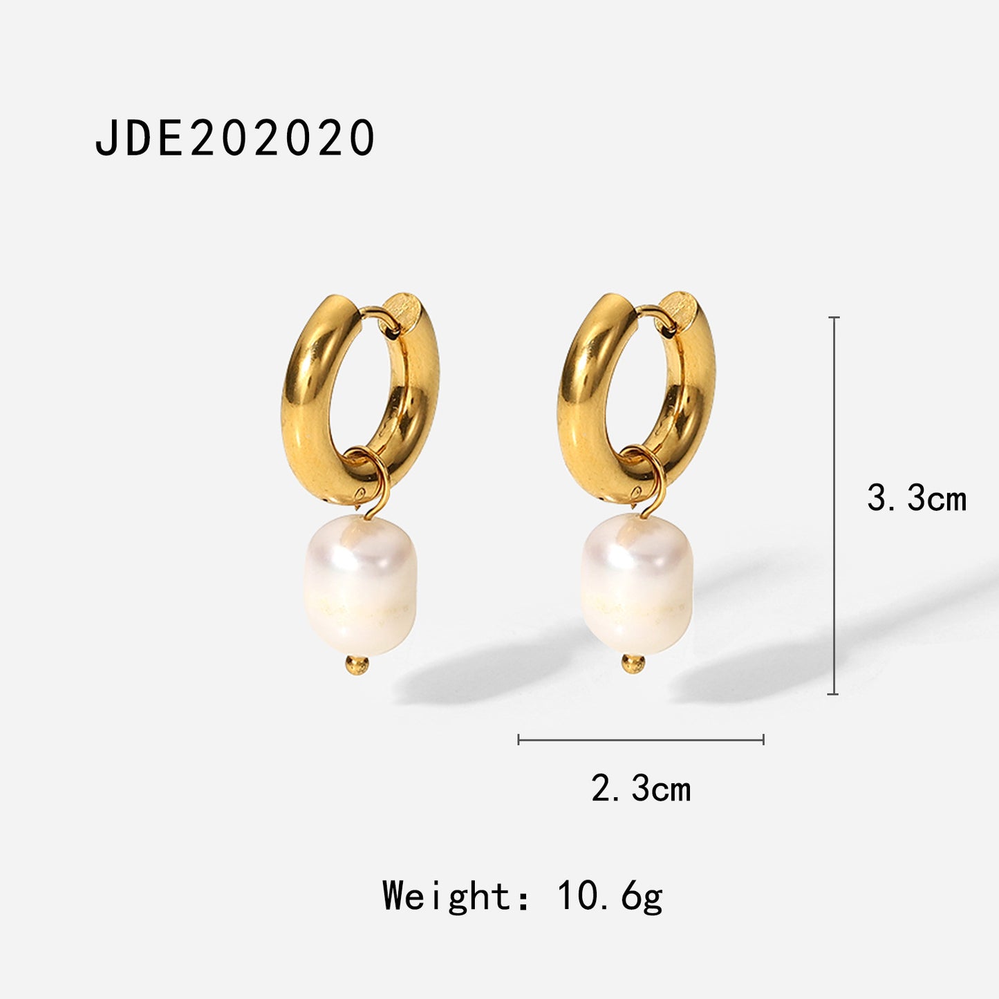Elegant Geometric Stainless Steel Plated Earrings with Pearl for Women