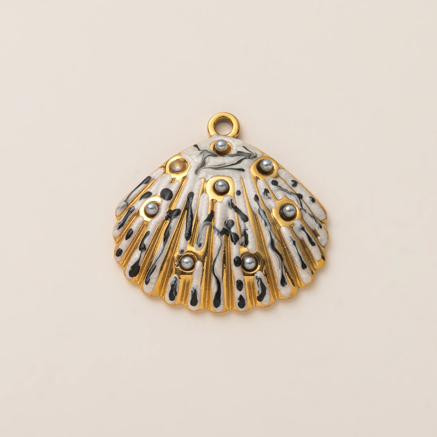 Vintage Geometric Abstract Stainless Steel PVD 18K Gold Plated DIY Charm Bar