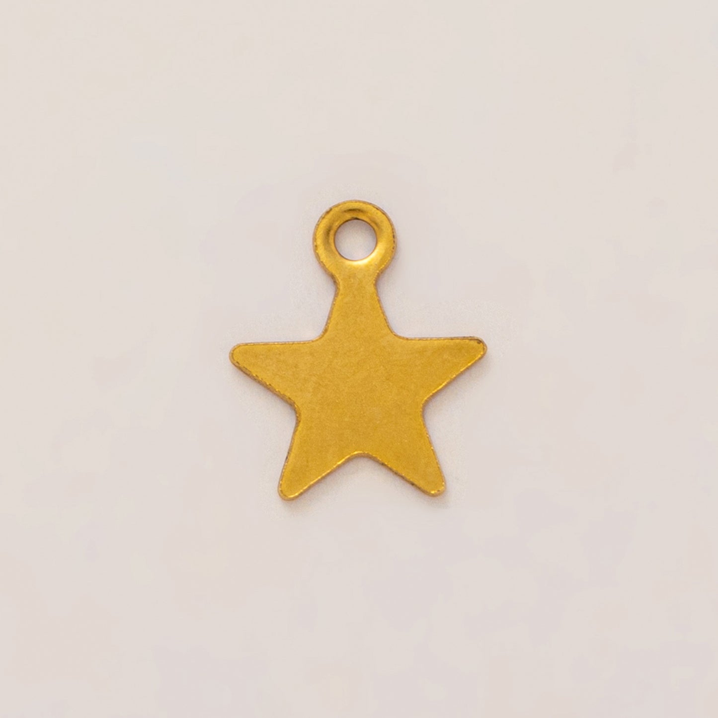 Vintage 18K Gold Plated Stainless Steel Sun and Pepper Pendant Charm Bar for Women