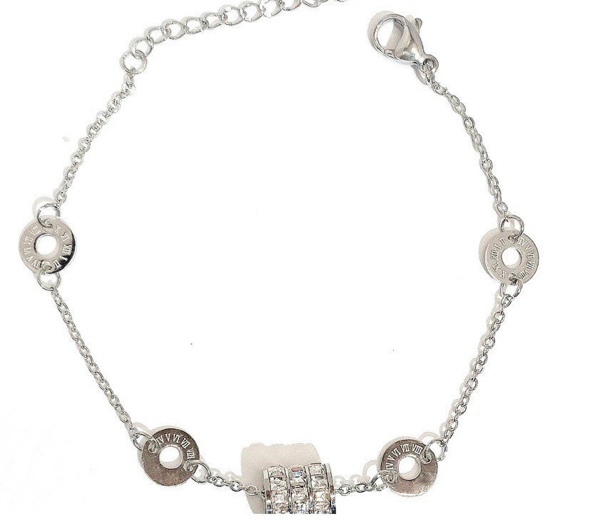 Bracciale Minimalista Geometrico Placcato in Acciaio al Titanio per Donne con Design Elegante per la Vita