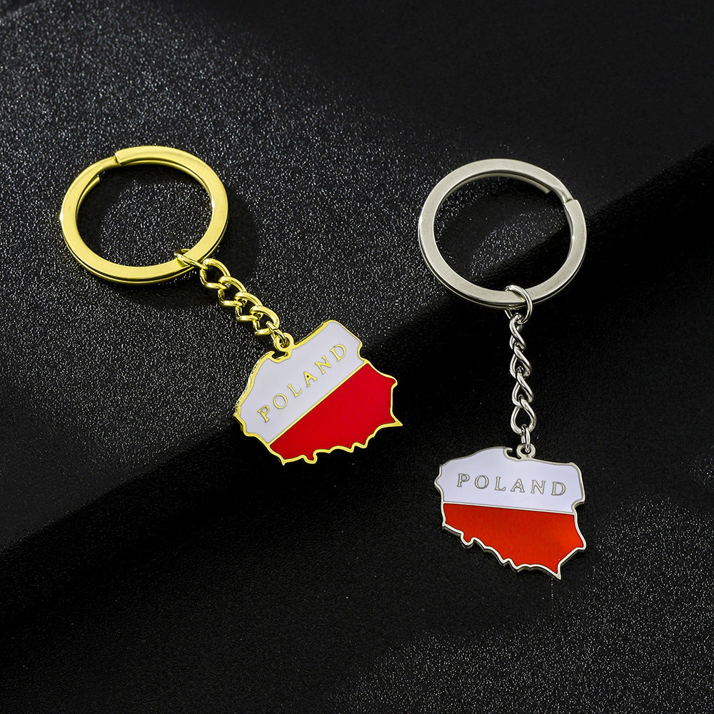 Colgante de llavero de esmalte vintage, accesorio unisex decorativo de acero de titanio