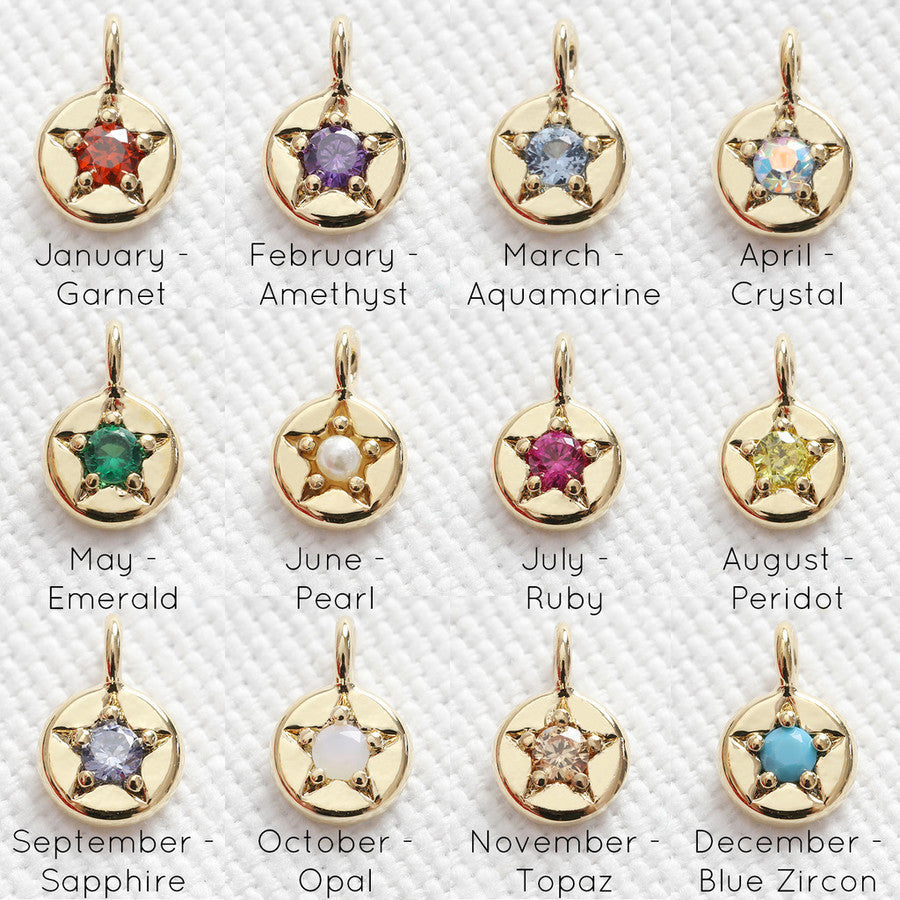 Minimalist 18K Gold Plated Brass Round Geometric Rhinestone Charm Bar for Women