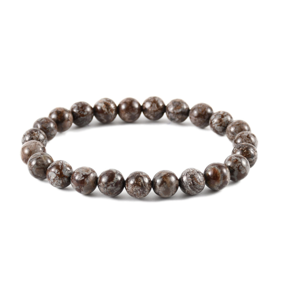 Geometric Natural Stone Agate Beaded Bracelet Unisex Handmade Jewelry