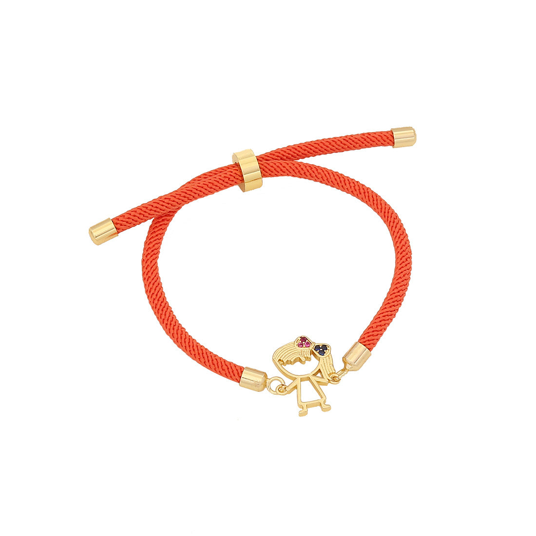Personalized Butterfly-Shaped Gold-Plated Brass Bracelet with Adjustable Pull Chain