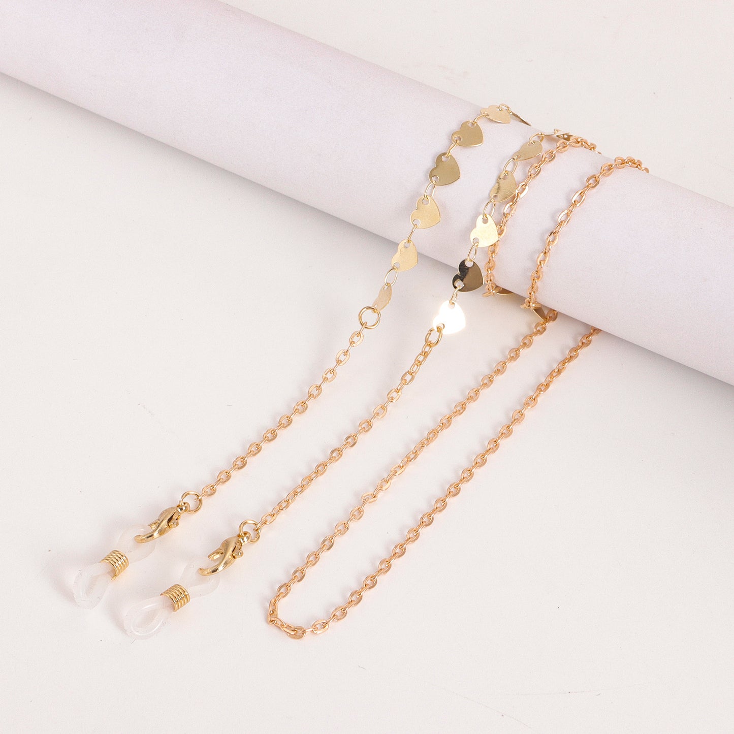 Minimalist Alloy Mask and Eyeglass Chain