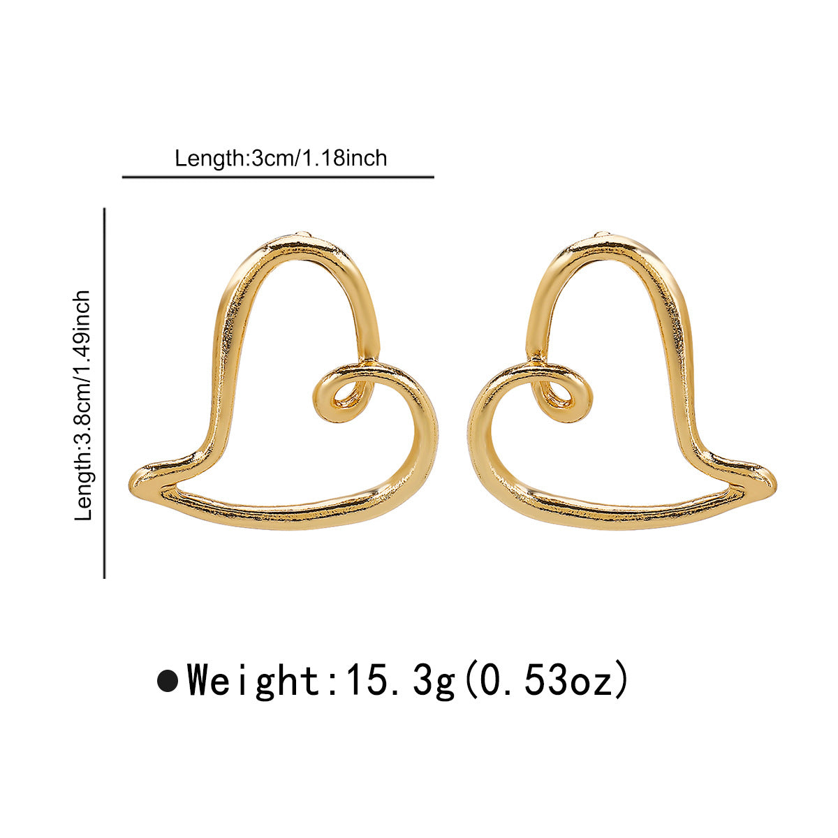 Minimalist Hollow Heart Pendant Necklace in Alloy with Electroplated Finish for Women